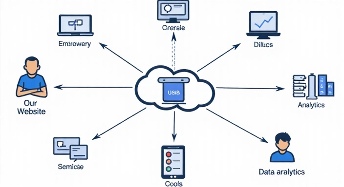 Network diagram of third-party cookie interactions