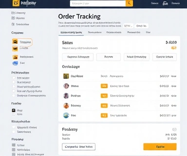 Order tracking dashboard on a computer screen