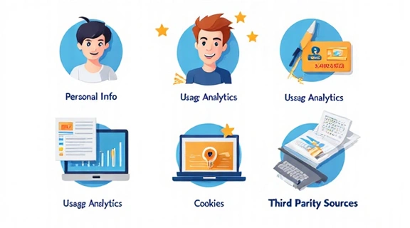 Visual representation of data collection categories