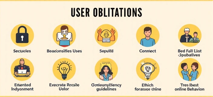 Iconic representation of user responsibilities and ethical conduct